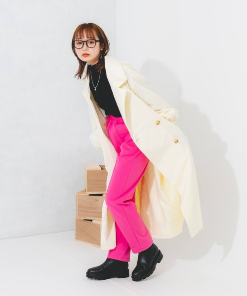 nemne store(ネンネストア)の「オーバートレンチコート(トレンチコート・レディース・ベージュ/オレンジ/アイボリー・フリー)」の8枚目の写真