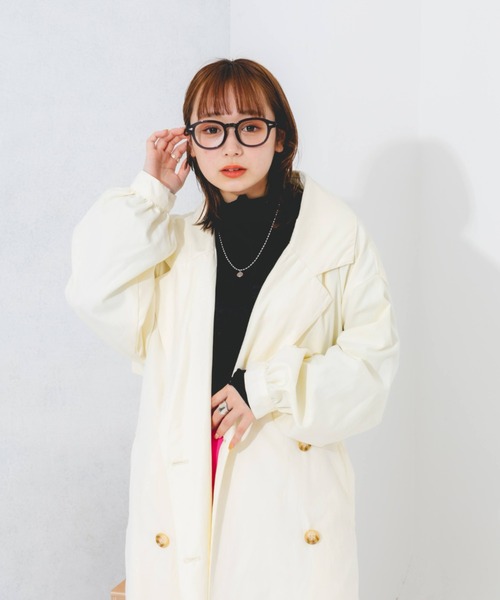nemne store(ネンネストア)の「オーバートレンチコート(トレンチコート・レディース・ベージュ/オレンジ/アイボリー・フリー)」の17枚目の写真