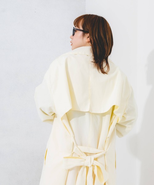nemne store(ネンネストア)の「オーバートレンチコート(トレンチコート・レディース・ベージュ/オレンジ/アイボリー・フリー)」の19枚目の写真