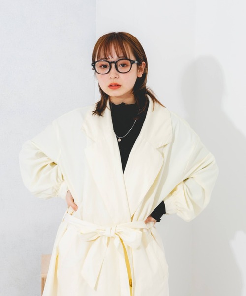 nemne store(ネンネストア)の「オーバートレンチコート(トレンチコート・レディース・ベージュ/オレンジ/アイボリー・フリー)」の18枚目の写真