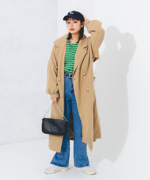 nemne store(ネンネストア)の「オーバートレンチコート(トレンチコート・レディース・ベージュ/オレンジ/アイボリー・フリー)」の21枚目の写真