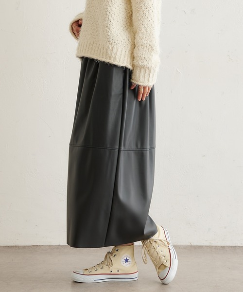 BONbazaar（ボンバザール）の「シンセティックレザースカート（スカート・レディース・ブラック/ブラウン・FREE）」の15枚目の写真