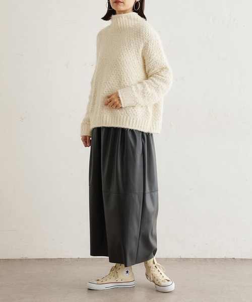 BONbazaar（ボンバザール）の「シンセティックレザースカート（スカート・レディース・ブラック/ブラウン・FREE）」の11枚目の写真