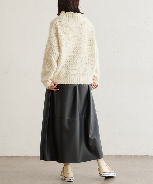 BONbazaar（ボンバザール）の「シンセティックレザースカート（スカート・レディース・ブラック/ブラウン・FREE）」の17枚目の写真