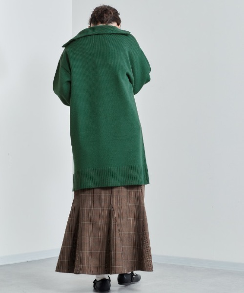 cepo（セポ）の「ハーフジップロングニット（ニット/セーター・レディース・オフホワイト/グリーン/チャコール・M）」の13枚目の写真