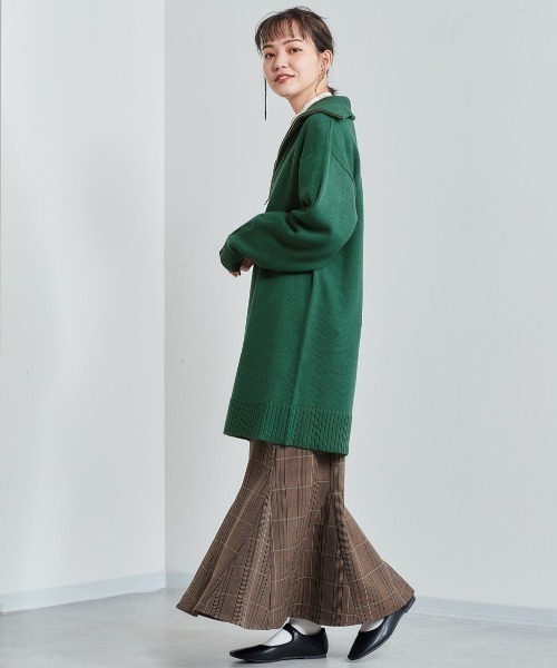 cepo（セポ）の「ハーフジップロングニット（ニット/セーター・レディース・オフホワイト/グリーン/チャコール・M）」の5枚目の写真