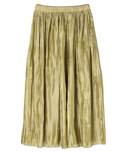 earth music&ecology(アースミュージックアンドエコロジー)の「シャイニー&チュールリバーシブルスカート*(スカート・レディース・チャコールグレー/グリーン/ライトブラウン/マスタード/ライトベージュ・FREE)」の7枚目の写真