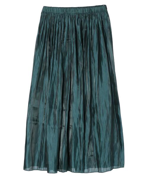 earth music&ecology(アースミュージックアンドエコロジー)の「シャイニー&チュールリバーシブルスカート*(スカート・レディース・チャコールグレー/グリーン/ライトブラウン/マスタード/ライトベージュ・FREE)」の6枚目の写真