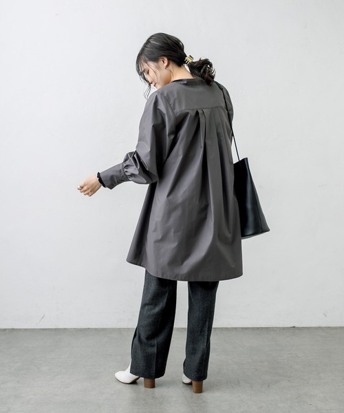 PUAL CE CIN（ピュアルセシン）の「【WEB限定・Du noir】タイプライターノーカラーブラウス（シャツ/ブラウス・レディース・ブラック/グレー/オフホワイト・FREE）」の9枚目の写真