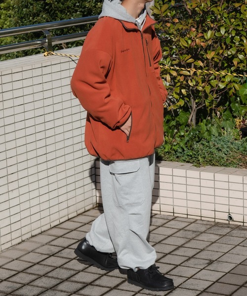 Perushu(ペルーシュ)の「オーバーサイズフリースブルゾン(ブルゾン・メンズ・サックスブルー/イエロー/オレンジ/グリーン・MEDIUM/LARGE)」の12枚目の写真