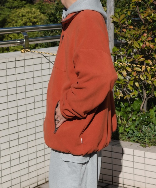 Perushu(ペルーシュ)の「オーバーサイズフリースブルゾン(ブルゾン・メンズ・サックスブルー/イエロー/オレンジ/グリーン・MEDIUM/LARGE)」の21枚目の写真