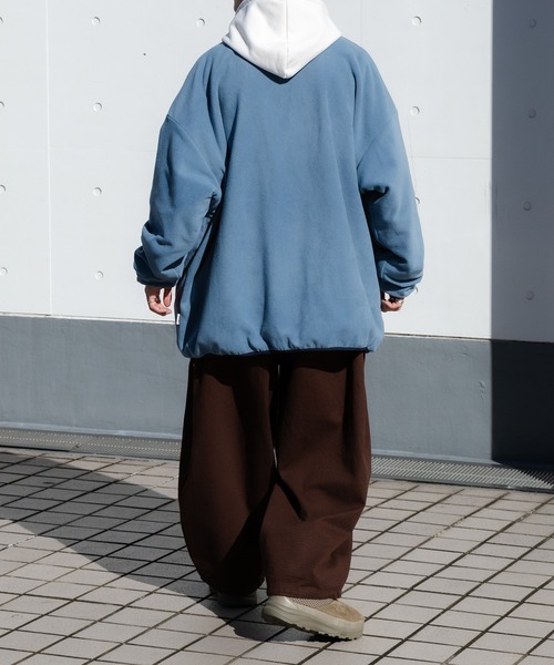 Perushu(ペルーシュ)の「オーバーサイズフリースブルゾン(ブルゾン・メンズ・サックスブルー/イエロー/オレンジ/グリーン・MEDIUM/LARGE)」の22枚目の写真