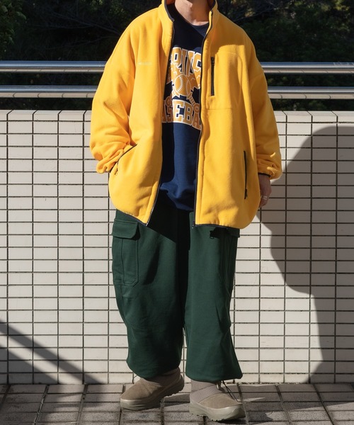 Perushu(ペルーシュ)の「オーバーサイズフリースブルゾン(ブルゾン・メンズ・サックスブルー/イエロー/オレンジ/グリーン・MEDIUM/LARGE)」の15枚目の写真