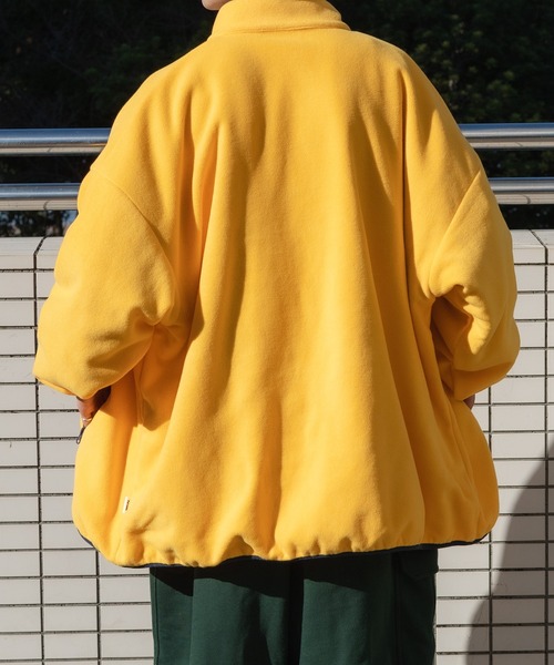 Perushu(ペルーシュ)の「オーバーサイズフリースブルゾン(ブルゾン・メンズ・サックスブルー/イエロー/オレンジ/グリーン・MEDIUM/LARGE)」の8枚目の写真