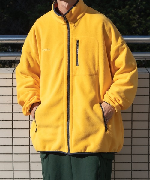 Perushu(ペルーシュ)の「オーバーサイズフリースブルゾン(ブルゾン・メンズ・サックスブルー/イエロー/オレンジ/グリーン・MEDIUM/LARGE)」の11枚目の写真