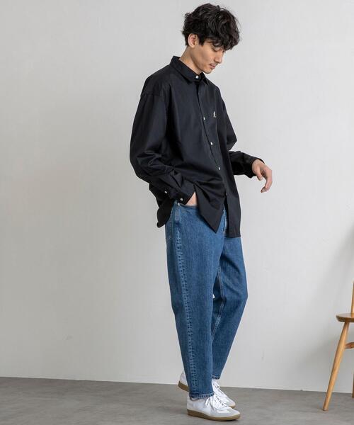 coen（コーエン）の「ワンポイント刺繍チノツイルシャツ（シャツ/ブラウス・メンズ・ナチュラル/オリーブ/ホワイト/ブラック・MEDIUM/X-LARGE/SMALL/LARGE）」の20枚目の写真