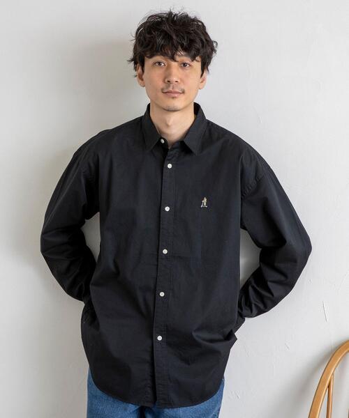 coen（コーエン）の「ワンポイント刺繍チノツイルシャツ（シャツ/ブラウス・メンズ・ナチュラル/オリーブ/ホワイト/ブラック・MEDIUM/X-LARGE/SMALL/LARGE）」の21枚目の写真