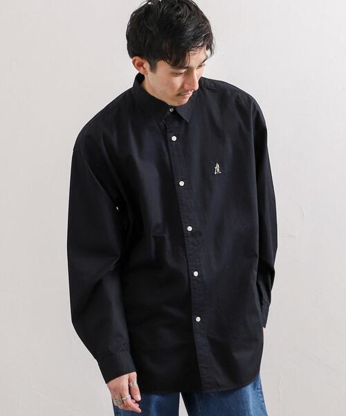 coen（コーエン）の「ワンポイント刺繍チノツイルシャツ（シャツ/ブラウス・メンズ・ナチュラル/オリーブ/ホワイト/ブラック・MEDIUM/X-LARGE/SMALL/LARGE）」の22枚目の写真