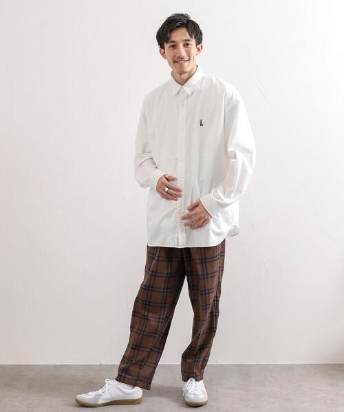 coen（コーエン）の「ワンポイント刺繍チノツイルシャツ（シャツ/ブラウス・メンズ・ナチュラル/オリーブ/ホワイト/ブラック・MEDIUM/X-LARGE/SMALL/LARGE）」の12枚目の写真