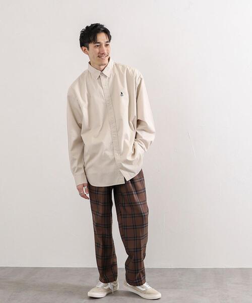 coen（コーエン）の「ワンポイント刺繍チノツイルシャツ（シャツ/ブラウス・メンズ・ナチュラル/オリーブ/ホワイト/ブラック・MEDIUM/X-LARGE/SMALL/LARGE）」の14枚目の写真