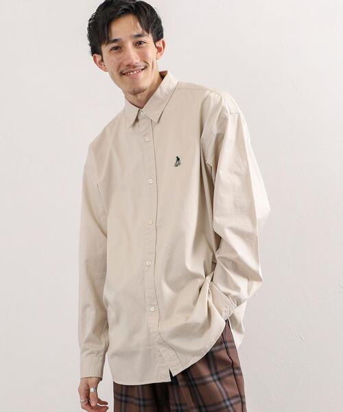 coen（コーエン）の「ワンポイント刺繍チノツイルシャツ（シャツ/ブラウス・メンズ・ナチュラル/オリーブ/ホワイト/ブラック・MEDIUM/X-LARGE/SMALL/LARGE）」の15枚目の写真