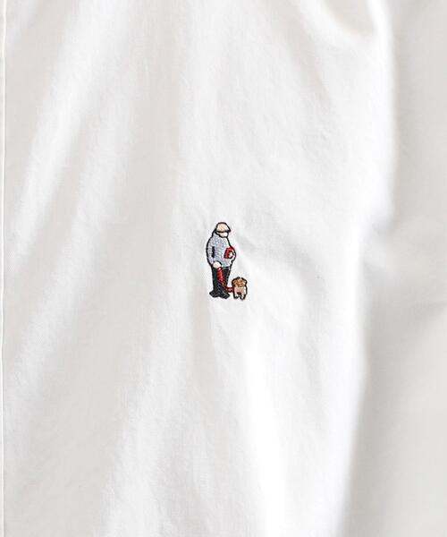 coen（コーエン）の「ワンポイント刺繍チノツイルシャツ（シャツ/ブラウス・メンズ・ナチュラル/オリーブ/ホワイト/ブラック・MEDIUM/X-LARGE/SMALL/LARGE）」の8枚目の写真