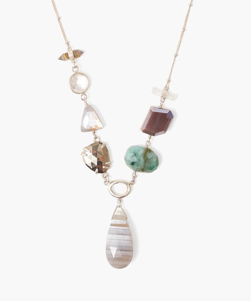 シルバー アクセサリー ストーンパールミックス ネックレス ネックレス Luu チャンルー のファッション Ns ネックレス ストーンパール