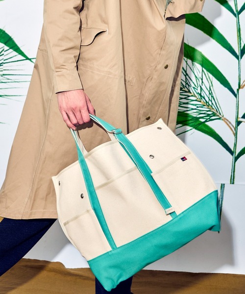 AlexanderLeeChang(アレキサンダーリーチャン)の「AlexanderLeeChang アレキサンダーリーチャン / APRON TOTE 22 2WAYエプロントートバッグ / AC052205(トートバッグ・メンズ・チャコール/オリーブ/ナチュラル・FREE)」の1枚目の写真