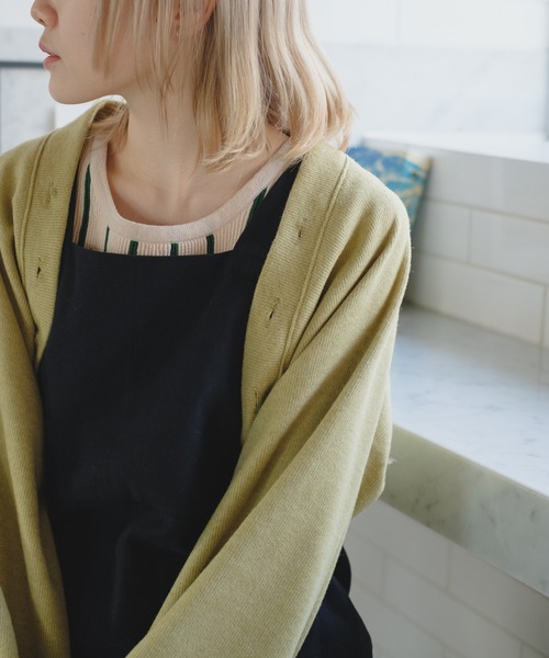 Kastane（カスタネ）の「【マルチウェイ】スリットボレロSET（カーディガン/ボレロ・レディース・アイボリー/グリーン/チャコールグレー・FREE）」の15枚目の写真