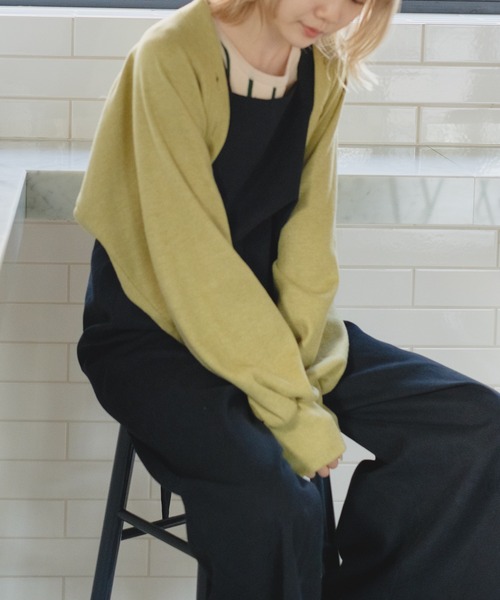 Kastane（カスタネ）の「【マルチウェイ】スリットボレロSET（カーディガン/ボレロ・レディース・アイボリー/グリーン/チャコールグレー・FREE）」の16枚目の写真