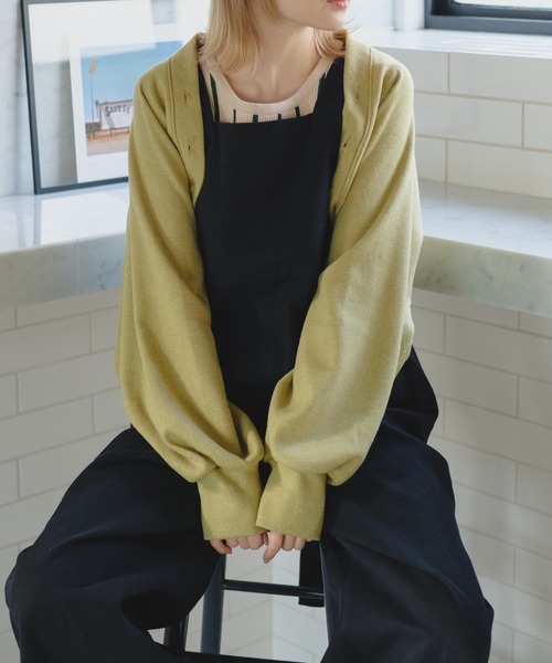 Kastane（カスタネ）の「【マルチウェイ】スリットボレロSET（カーディガン/ボレロ・レディース・アイボリー/グリーン/チャコールグレー・FREE）」の14枚目の写真