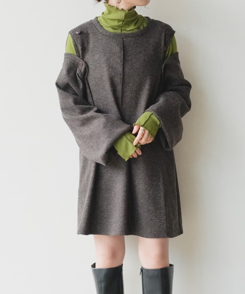 Kastane（カスタネ）の「【マルチウェイ】スリットボレロSET（カーディガン/ボレロ・レディース・アイボリー/グリーン/チャコールグレー・FREE）」の22枚目の写真