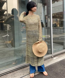 SHENERY | ローゲージ透かし編みニットワンピース(ワンピース)