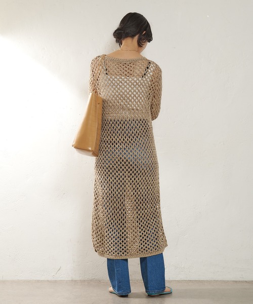 SHENERY（シーナリー）の「ローゲージ透かし編みニットワンピース