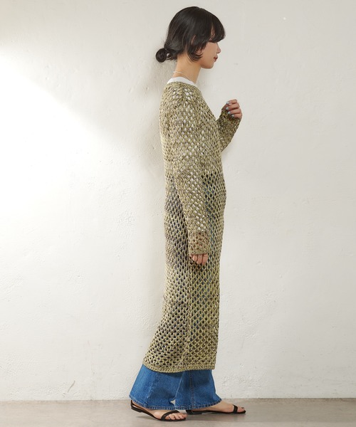 SHENERY(シーナリー)の「ローゲージ透かし編みニットワンピース(ワンピース・レディース・イエロー/ベージュ・FREE)」の19枚目の写真