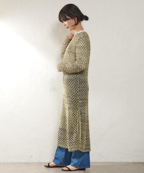 SHENERY(シーナリー)の「ローゲージ透かし編みニットワンピース(ワンピース・レディース・イエロー/ベージュ・FREE)」の11枚目の写真