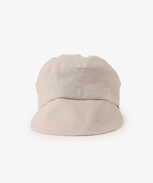 Afternoon Tea（アフタヌーンティー）の「リネン切替UVキャスケット（キャスケット・レディース・ベージュ/オレンジ/アイボリー・ONE SIZE）」の4枚目の写真