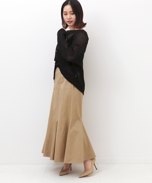 Simplicite(サンプリシテ)の「マーメイドステッチスカート(スカート・レディース・ベージュ/ネイビー/ブルー・FREE)」の6枚目の写真