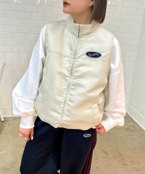 WHO'S WHO gallery（フーズフーギャラリー）の「【SLOPPY/スロッピー】ハイネックベスト（ベスト・レディース・ブラック/パープル/ネイビー/グリーン/アイボリー・FREE）」の11枚目の写真