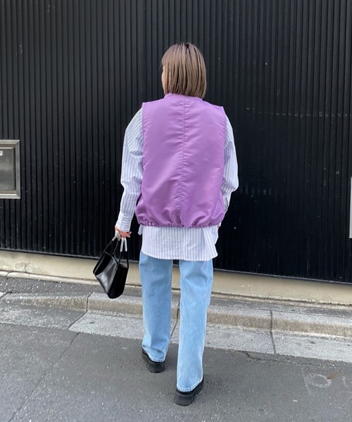 WHO'S WHO gallery（フーズフーギャラリー）の「【SLOPPY/スロッピー】ハイネックベスト（ベスト・レディース・ブラック/パープル/ネイビー/グリーン/アイボリー・FREE）」の22枚目の写真