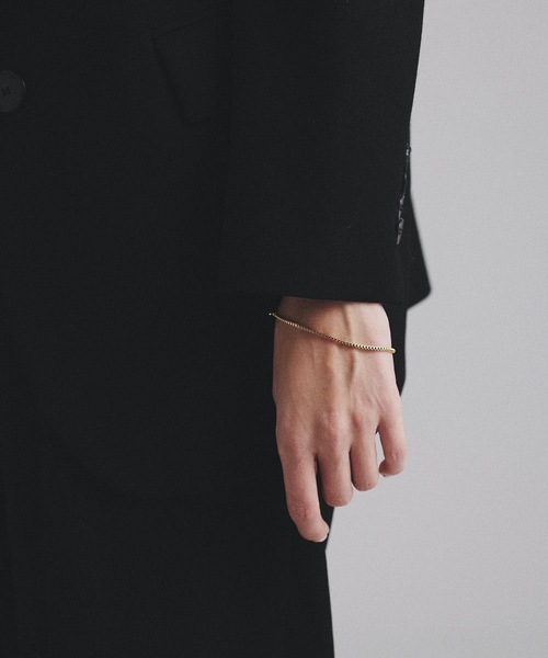 9ban（キューバン）の「【9ban】キューバン/Box chain bracelet（ブレスレット・レディース・ゴールド・FREE）」の3枚目の写真