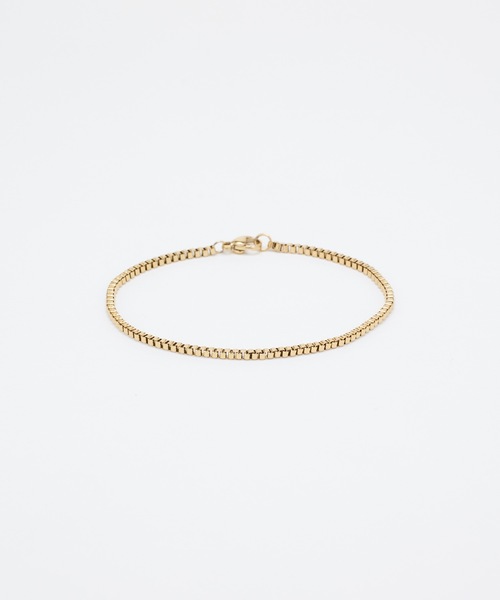9ban（キューバン）の「【9ban】キューバン/Box chain bracelet（ブレスレット・レディース・ゴールド・FREE）」の4枚目の写真