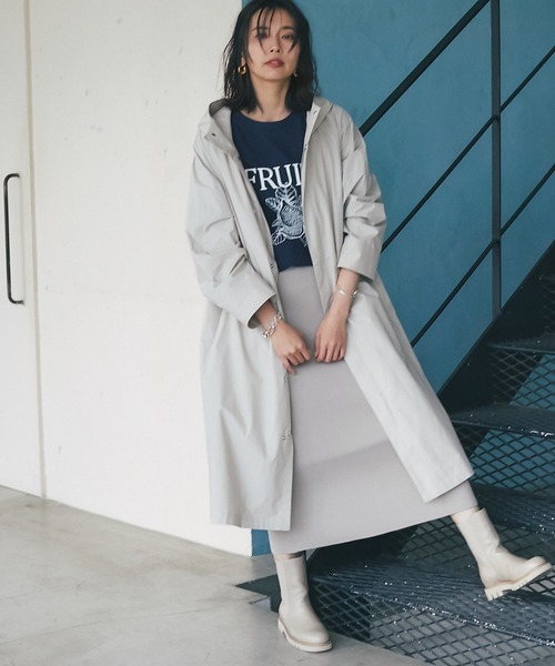 RIVE DROITE（リヴドロワ）の「機能的で着まわしやすい/ライトモッズコート（モッズコート・レディース・ライトベージュ/カーキ/ネイビー・FREE）」の4枚目の写真