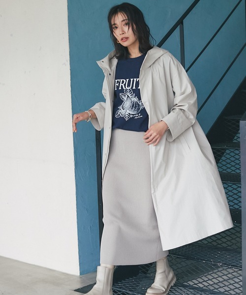 RIVE DROITE（リヴドロワ）の「機能的で着まわしやすい/ライトモッズコート（モッズコート・レディース・ライトベージュ/カーキ/ネイビー・FREE）」の7枚目の写真