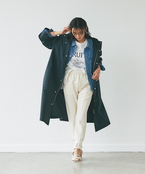 RIVE DROITE（リヴドロワ）の「機能的で着まわしやすい/ライトモッズコート（モッズコート・レディース・ライトベージュ/カーキ/ネイビー・FREE）」の10枚目の写真