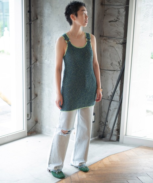 G.V.G.V.(ジーヴィージーヴィー)の「MIXED YARN TUNIC(ニット/セーター・レディース・パープル/グリーン・ONE SIZE)」の16枚目の写真