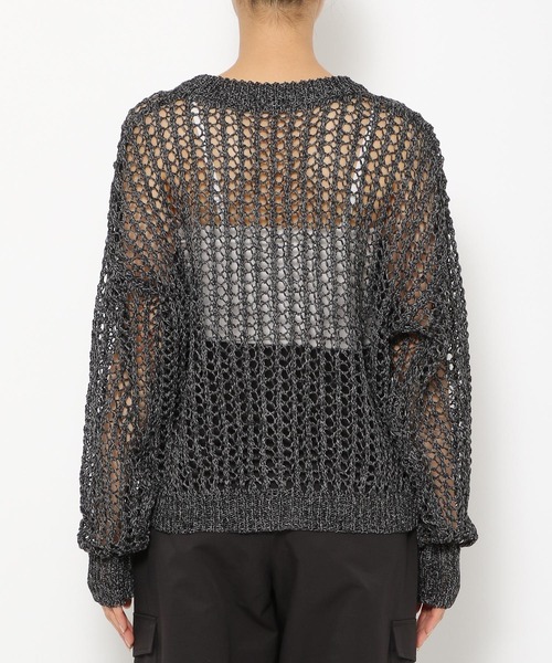 PAGEBOY（ページボーイ）の「MIXメッシュショートカーディガン（カーディガン/ボレロ・レディース・ブラック/オフホワイト/コーラル・FREE）」の12枚目の写真