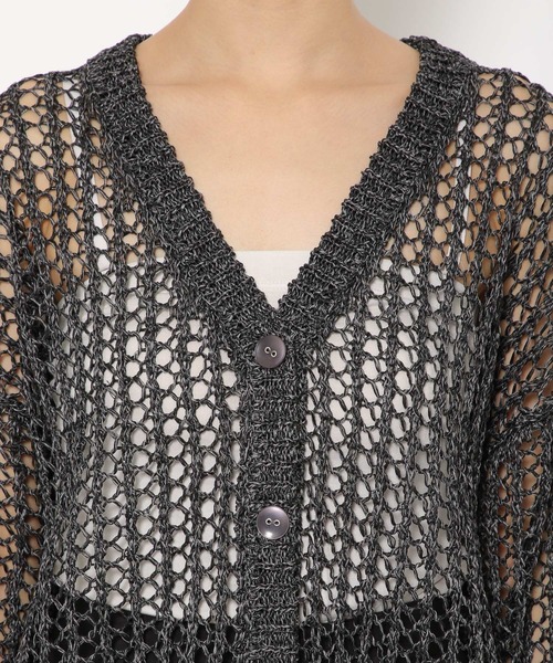 PAGEBOY（ページボーイ）の「MIXメッシュショートカーディガン（カーディガン/ボレロ・レディース・ブラック/オフホワイト/コーラル・FREE）」の14枚目の写真