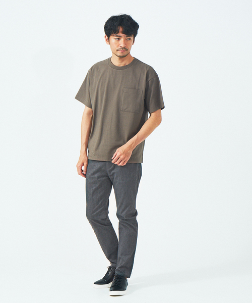 ABAHOUSE GRAY(アバハウスグレイ)の「【8.0oz】リラックス 半袖 Tシャツ(Tシャツ/カットソー・メンズ・ホワイト/グレイッシュベージュ/モカ/ブラック/ネイビー/グレー/グリーン・46/48)」の11枚目の写真