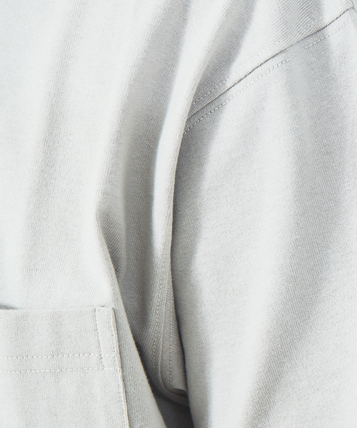 ABAHOUSE GRAY(アバハウスグレイ)の「【8.0oz】リラックス 半袖 Tシャツ(Tシャツ/カットソー・メンズ・ホワイト/グレイッシュベージュ/モカ/ブラック/ネイビー/グレー/グリーン・46/48)」の10枚目の写真